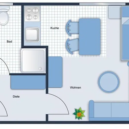 Kleine Moblierte 1-zimmer In شقة